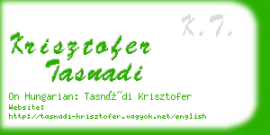 krisztofer tasnadi business card